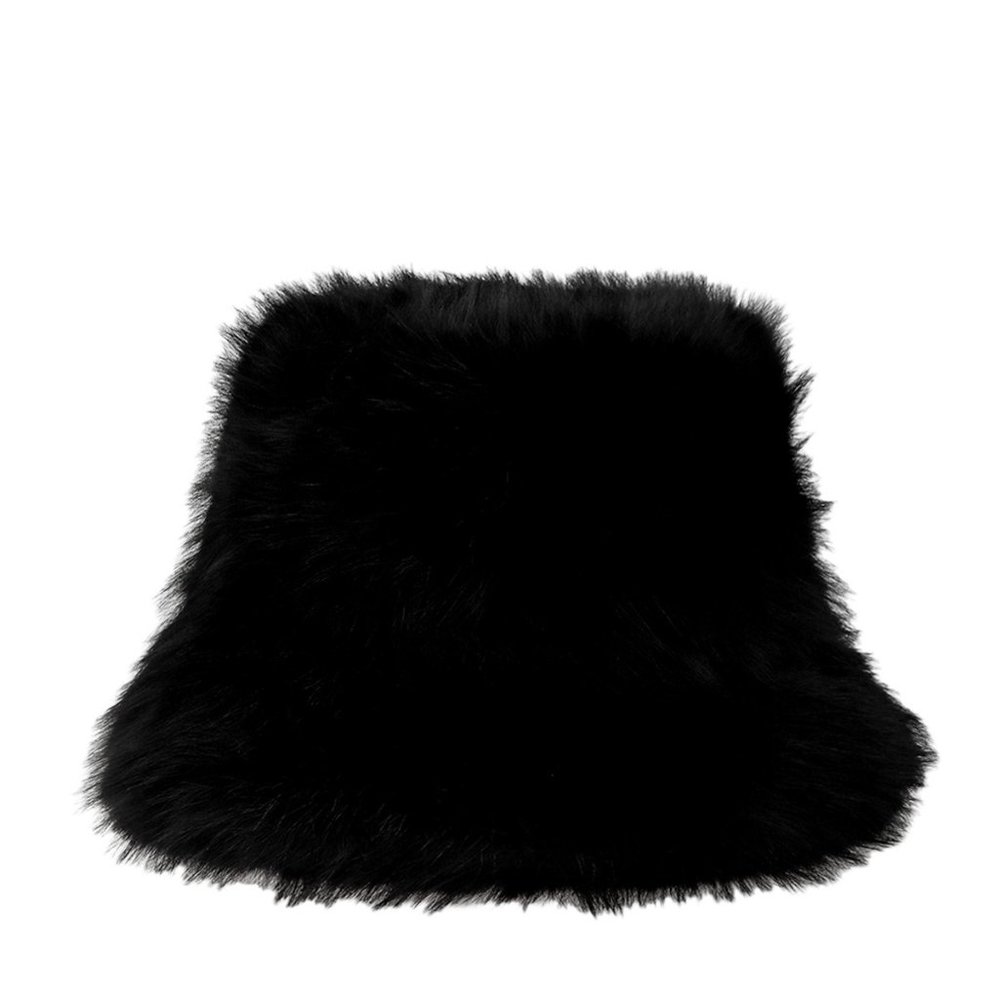 OVERSIZED FLUFFY FAUX FUR BUCKET HAT - Picture 7 of 7